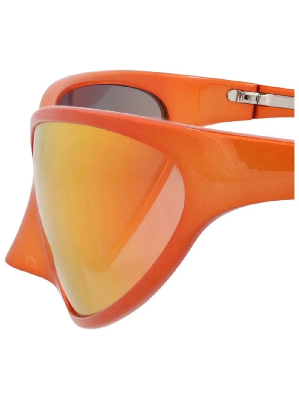 New Balenciaga Women's Sunglasses Shield Wrap Alluminium Frame Unisex Red Red